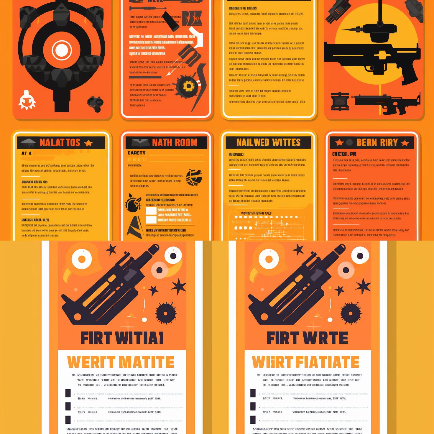 A set of printed Nerf war party rules